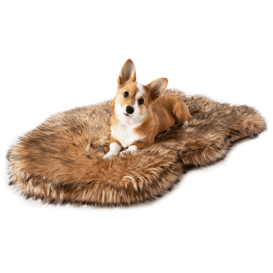 PupRug by Paw.com® Faux Fur Orthopedic Dog Bed - Curve Sable Tan