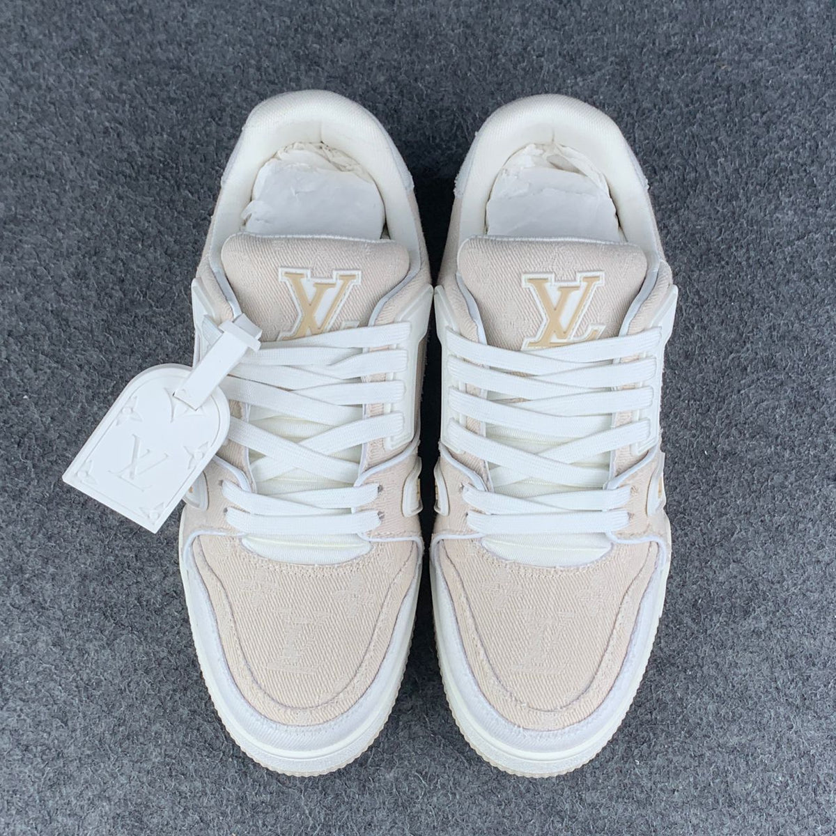 LV Trainer Beige Monogram Denim