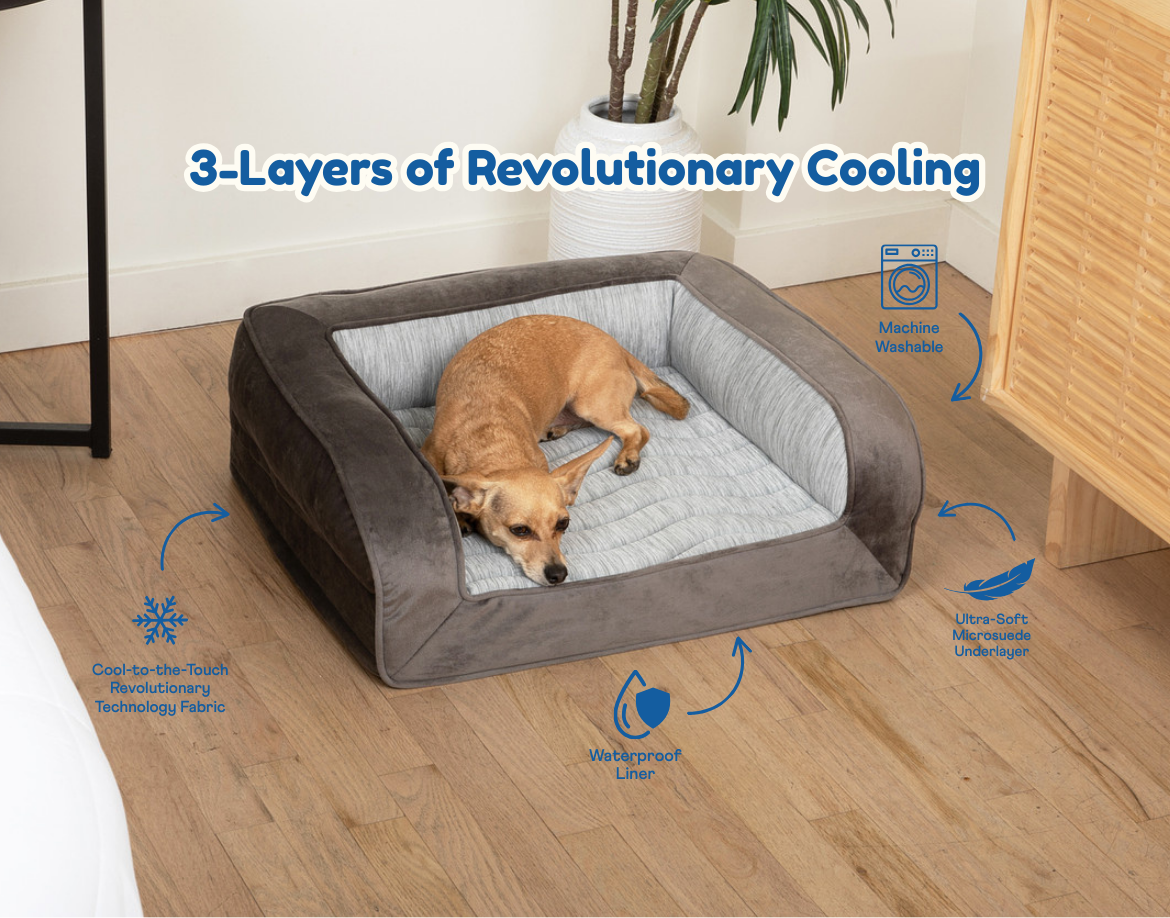PupChill™ Cooling Bolster Dog Bed