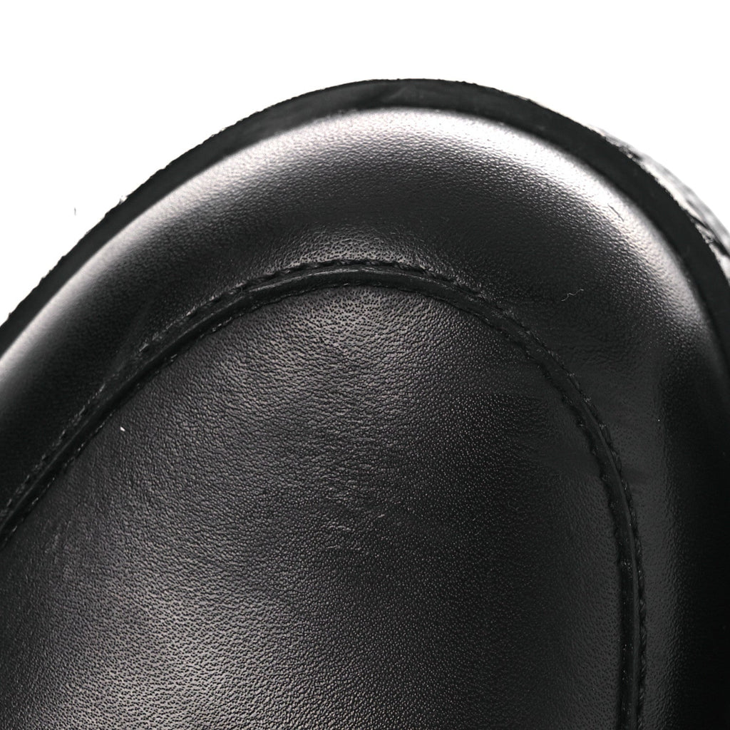Calfskin Laureate Platform High Boots 36 Black