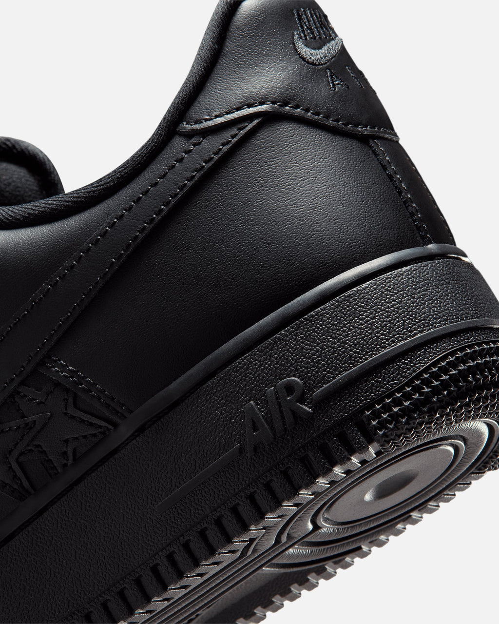 Nike Air Force 1 '07 Edge Black/Black-Metallic Silver