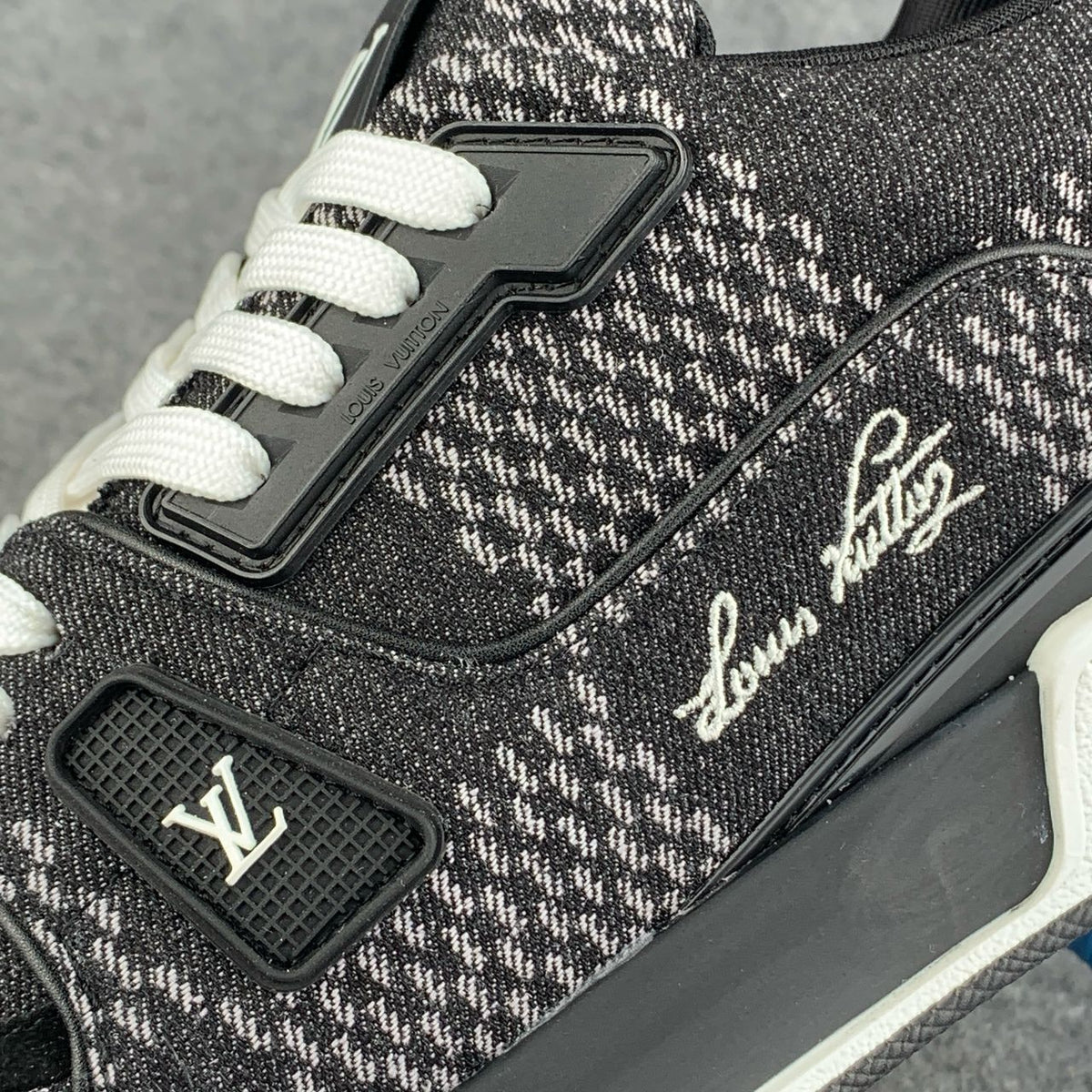 LV Trainer “Black Damier 3D Denim”