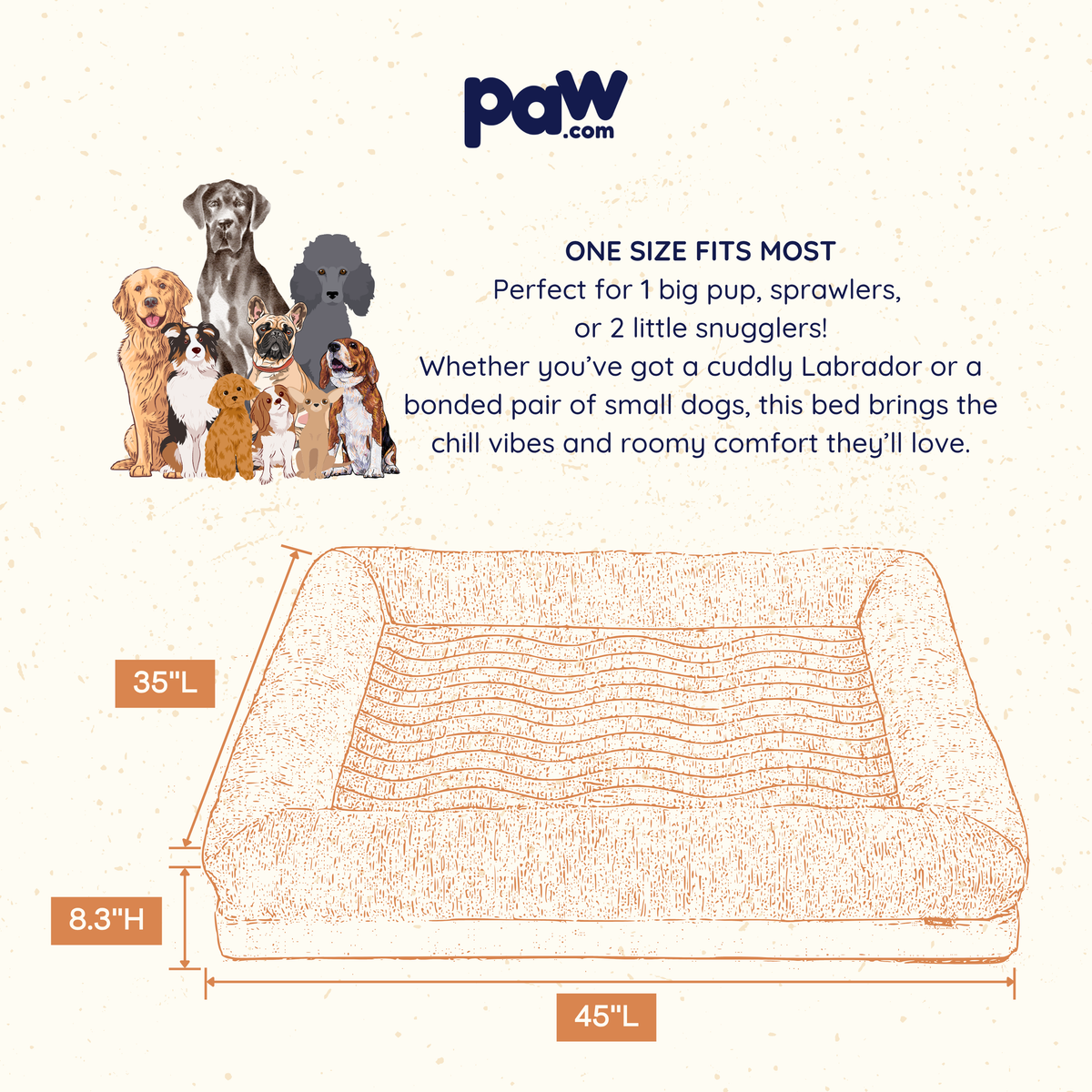 PupChill™ Cooling 4-Bolster Dog Bed - Arctic Sand
