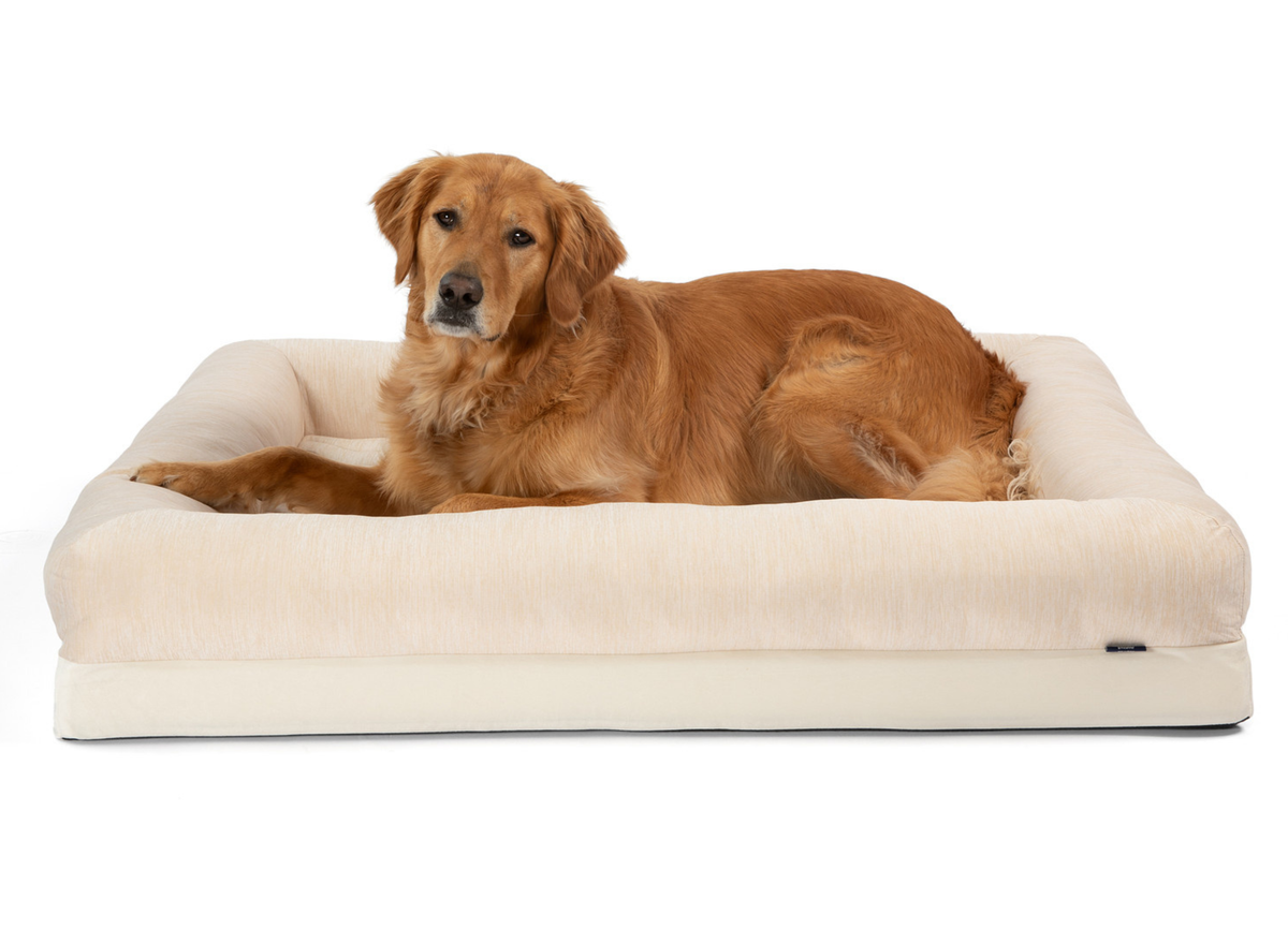 PupChill™ Cooling 4-Bolster Dog Bed - Arctic Sand