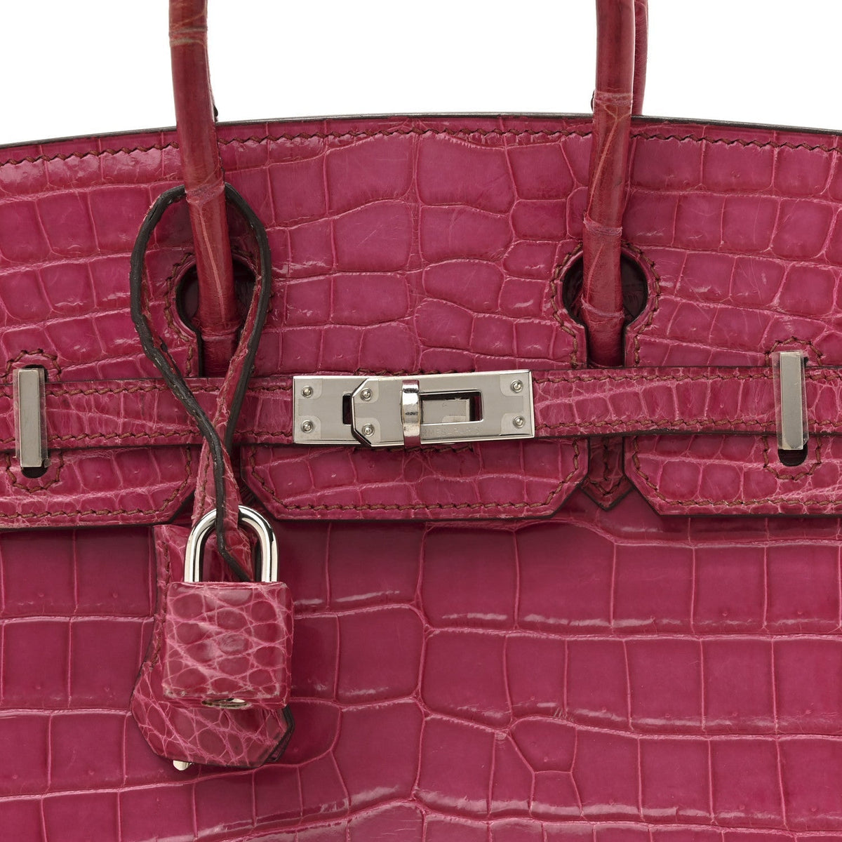 Shiny Niloticus Crocodile Birkin 25 Rose Scheherazade