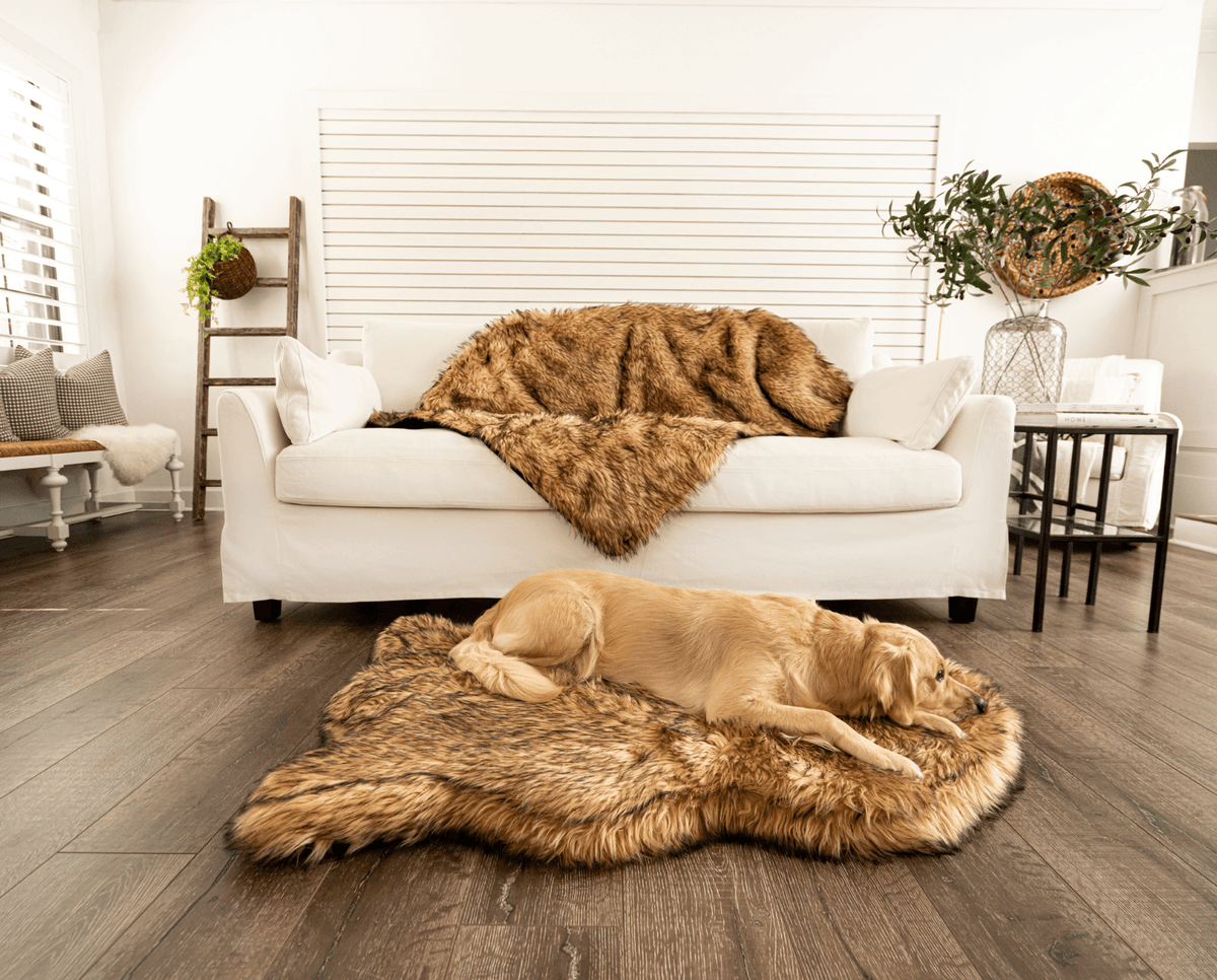 PupRug® Orthopedic Bed + Matching Waterproof Blanket Bundle- Sable Tan