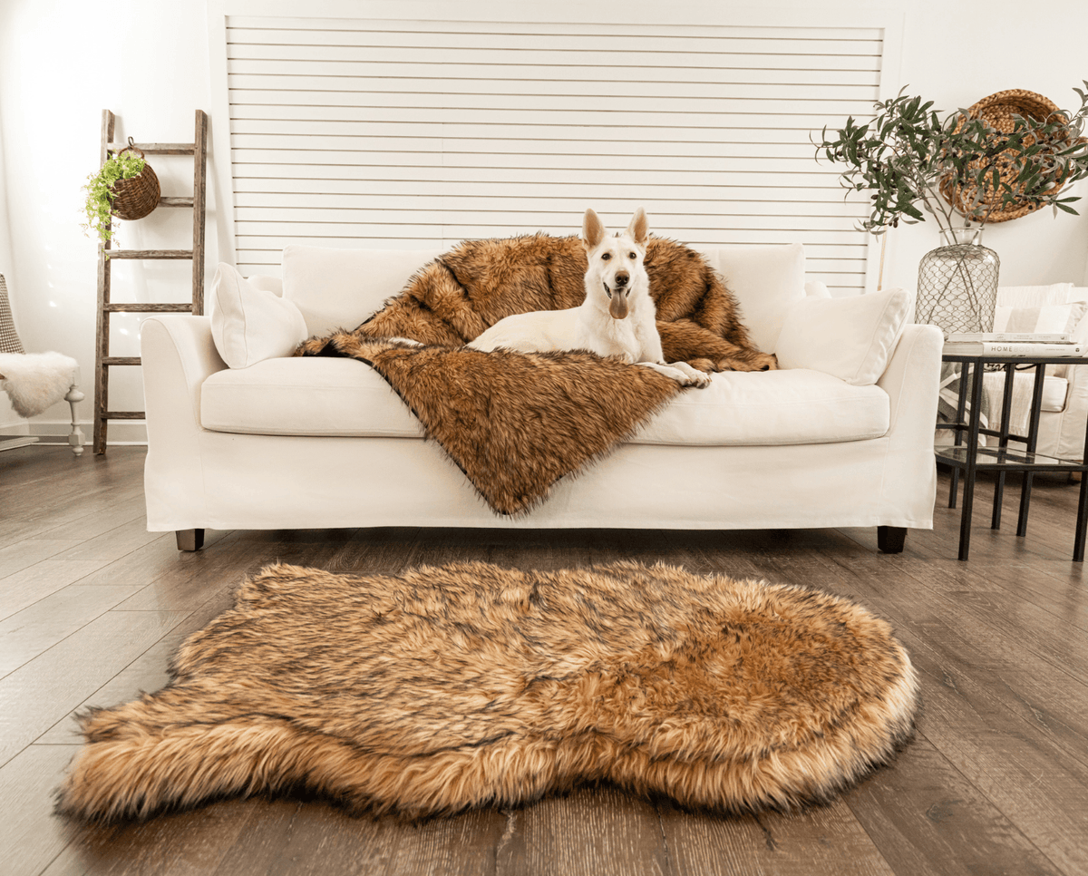PupRug® Orthopedic Bed + Matching Waterproof Blanket Bundle- Sable Tan