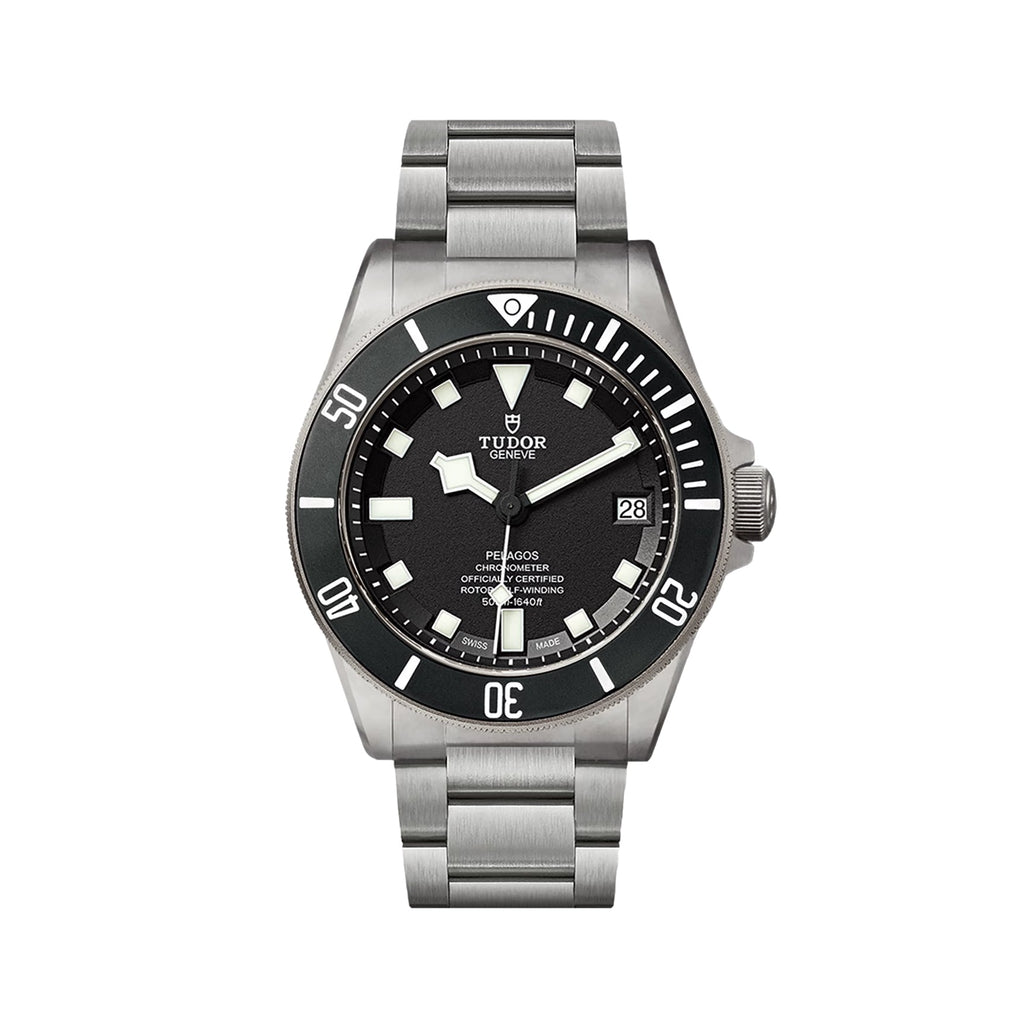 Pelagos Titanium 42mm - Black, Ceramic Bezel on Bracelet w/ Extra Rubber Strap